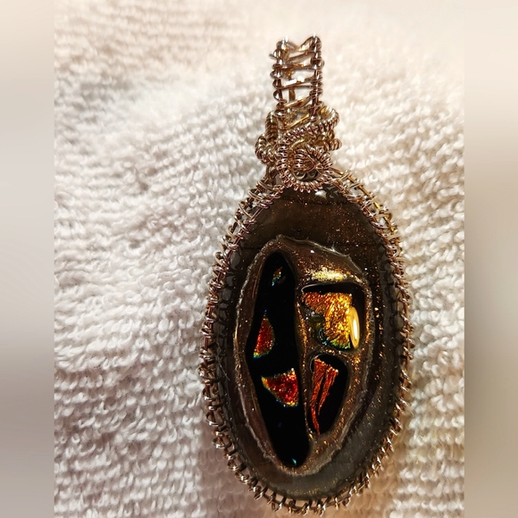 Handmade Glass Fused Pendant - Picture 4 of 9